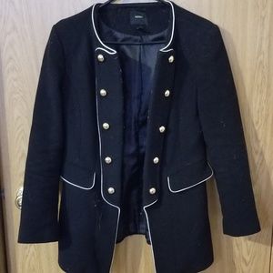 Pea coat with gold buttons
